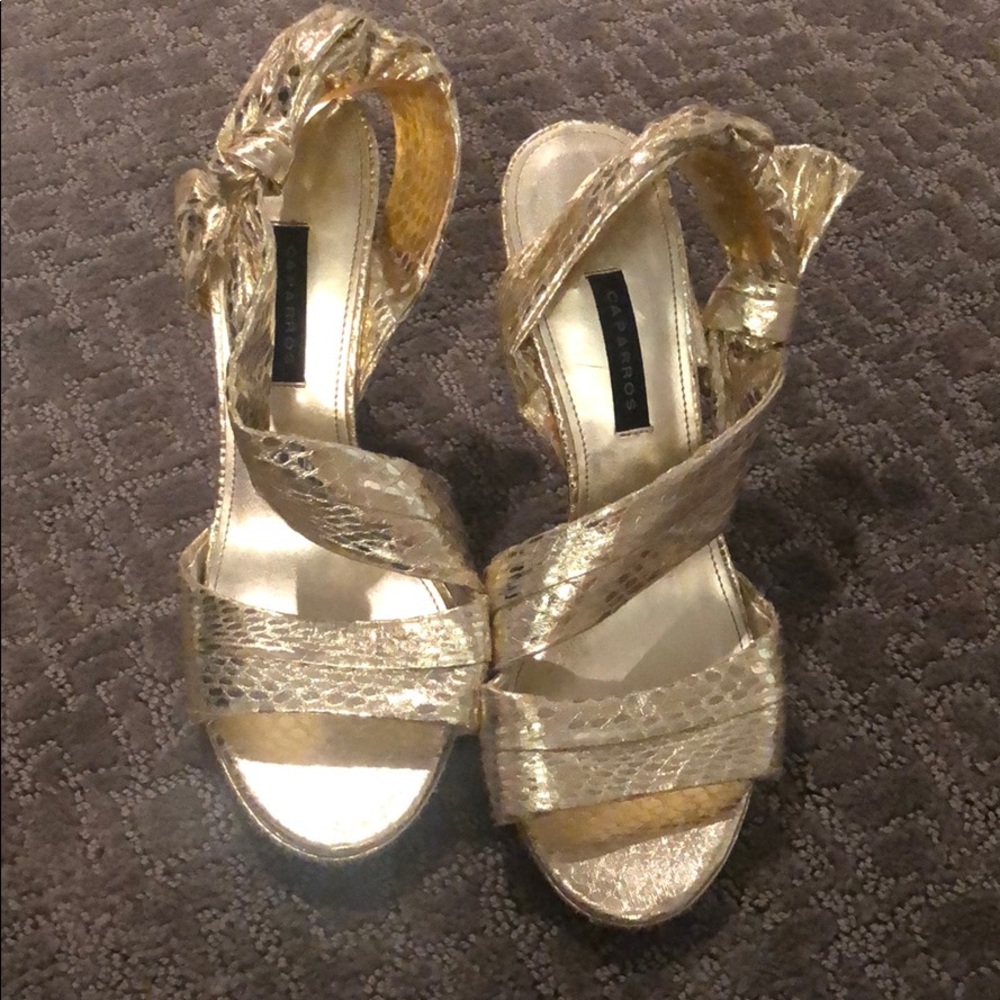 Caparros gold heels